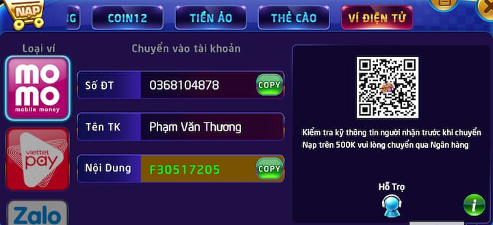 Hướng dẫn nạp tiền nổ hũ Rikvip dễ nhất