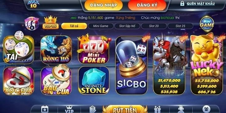 Max10 cung cấp đa dạng thể loại game cược