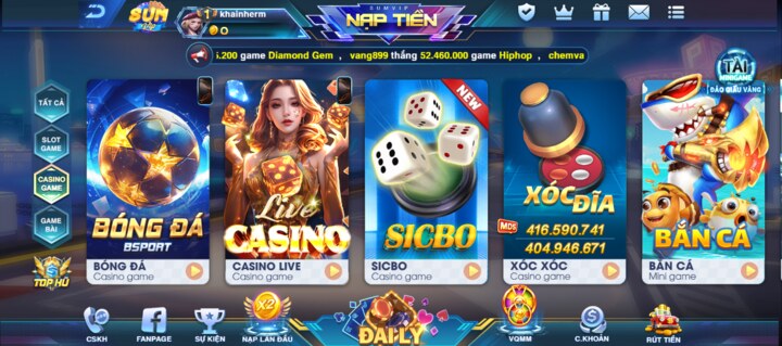 Thiên đường game đánh bài giải trí Sumvip