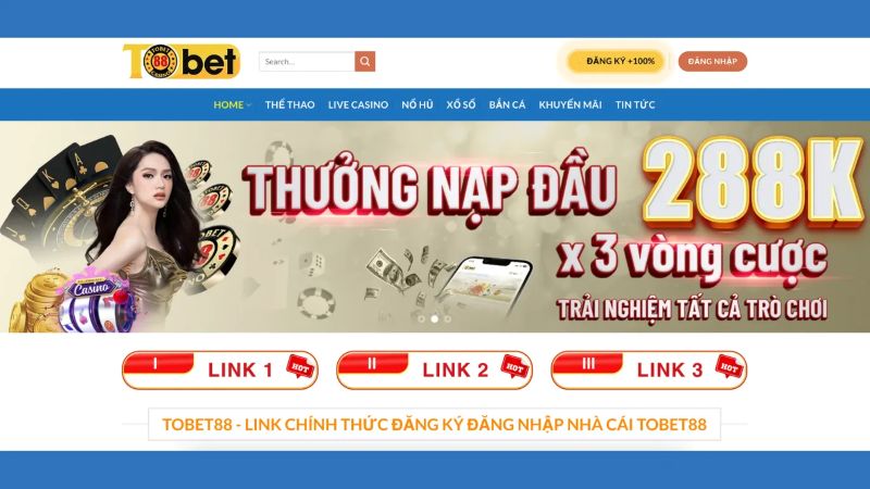 Hướng dẫn nạp rút tiền Tobet88 qua các hình thức