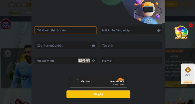 Hướng dẫn đăng ký game bài online rút thẻ cào Locla88