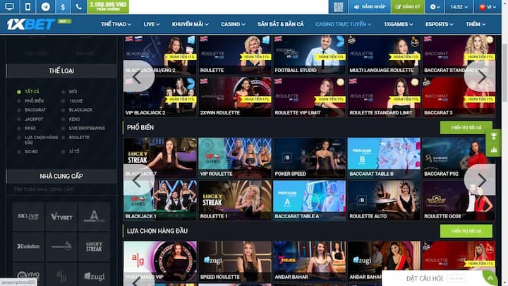 Nhà cái 1XBET điểm đến lý tưởng